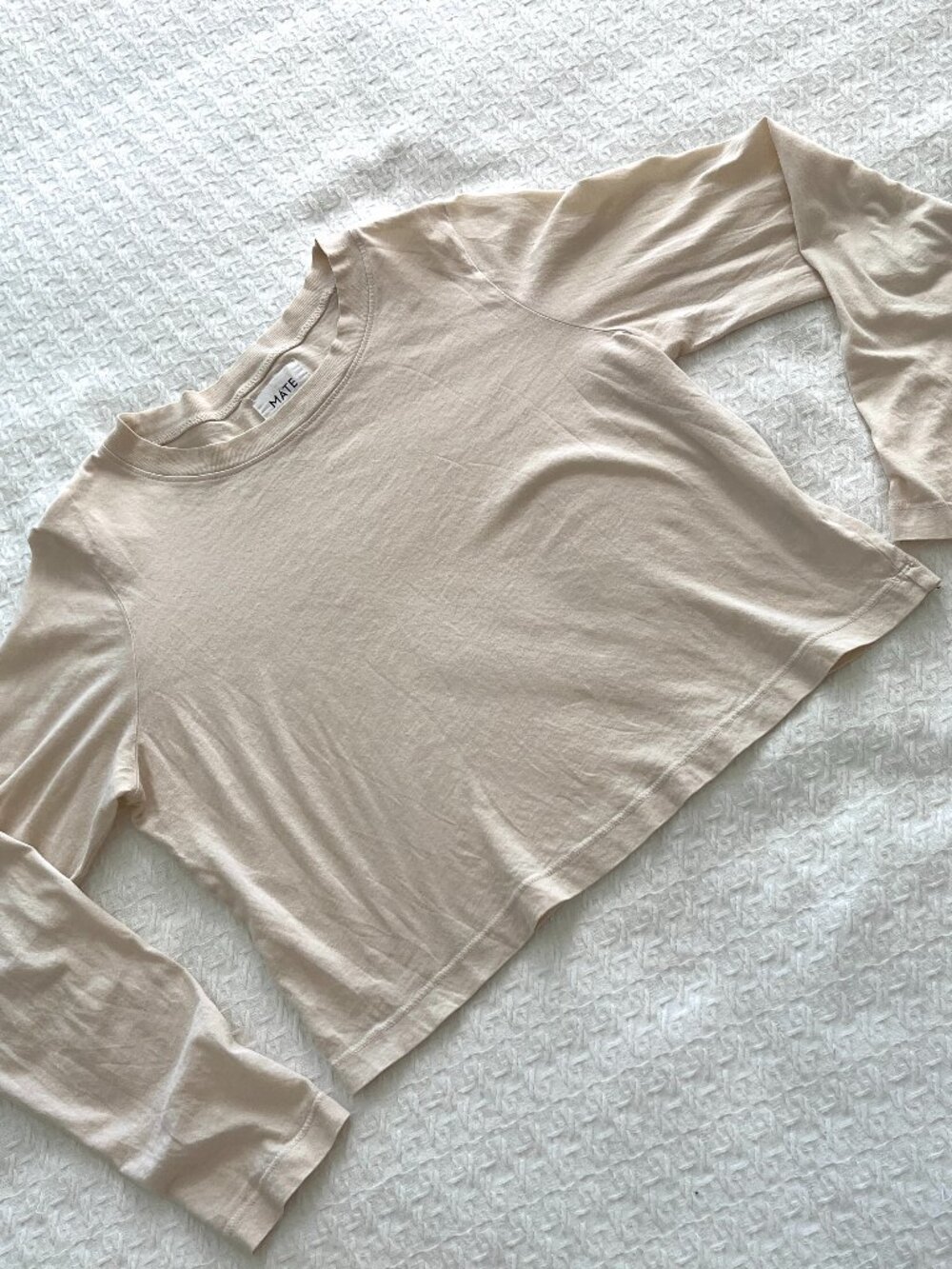 MATE the Label Cream Long Sleeve Top – Size Small